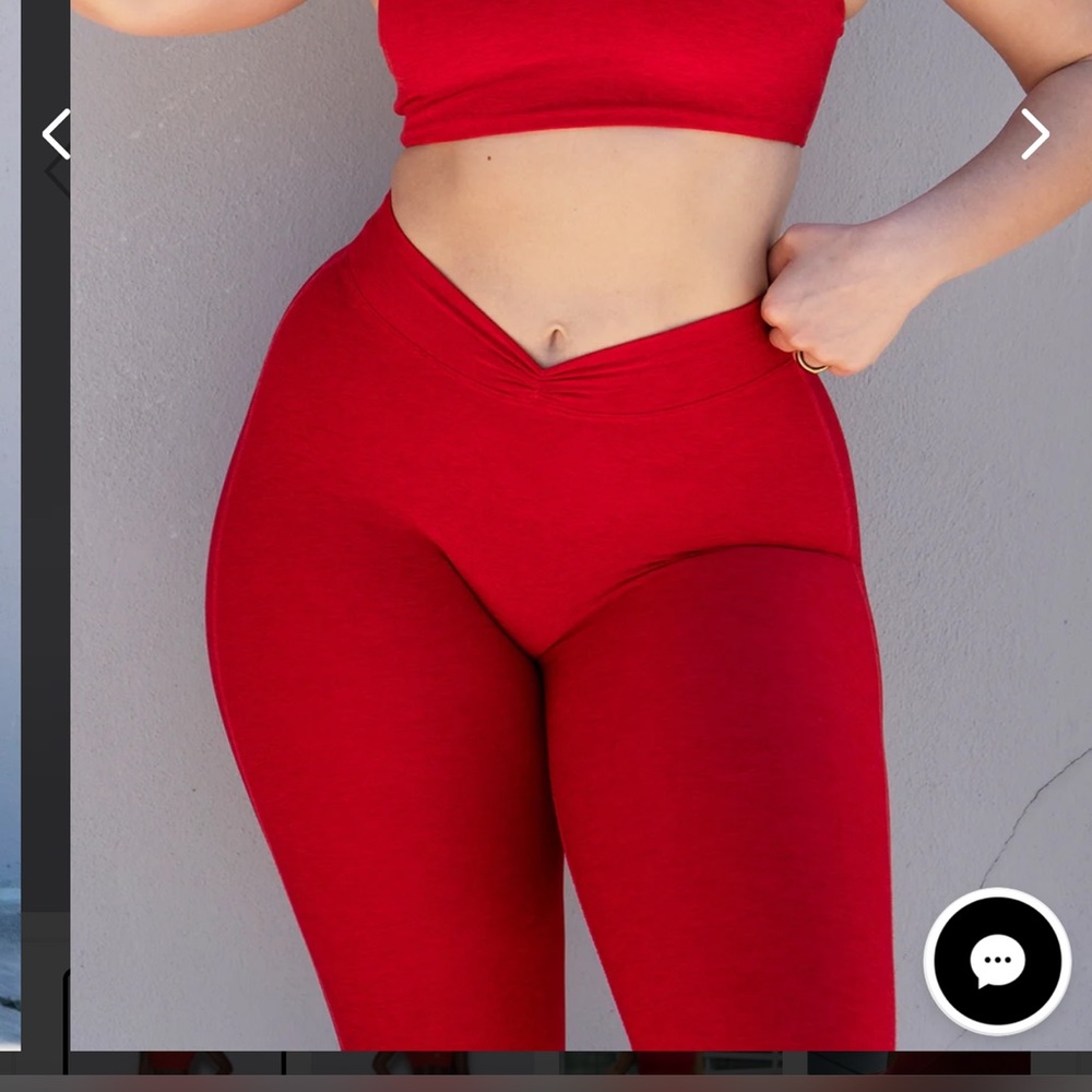 Bombshell Sportswear Red Leggings